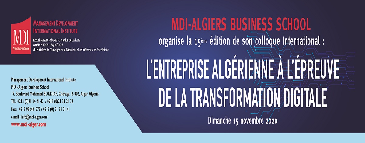 15ÈME COLLOQUE INTERNATIONAL DE MDI